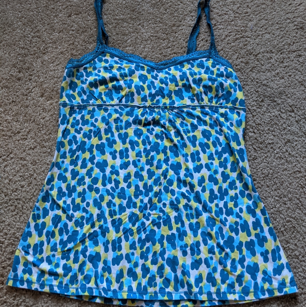 Blue and Lime Green Lilu Cami Tank